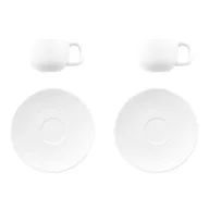   Set 2 cani espresso, 85 ml, 2410E25539, Everestus, 130 x 130 x 87 mm, Ceramica, Alb