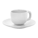 Set 2 cani espresso, 85 ml, 2410E25539, Everestus, 130 x 130 x 87 mm, Ceramica, Alb