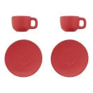 Set 2 cani espresso, 85 ml, 2410E25538, Everestus, 130 x 130 x 87 mm, Ceramica, Rosu