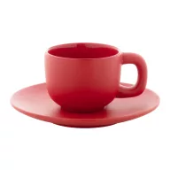   Set 2 cani espresso, 85 ml, 2410E25538, Everestus, 130 x 130 x 87 mm, Ceramica, Rosu