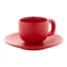 Set 2 cani espresso, 85 ml, 2410E25538, Everestus, 130 x 130 x 87 mm, Ceramica, Rosu