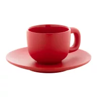   Set 2 cani espresso, 85 ml, 2410E25538, Everestus, 130 x 130 x 87 mm, Ceramica, Rosu