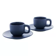   Set 2 cani espresso, 85 ml, 2410E25536, Everestus, 130 x 130 x 87 mm, Ceramica, Albastru dark