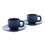 Set 2 cani espresso, 85 ml, 2410E25536, Everestus, 130 x 130 x 87 mm, Ceramica, Albastru dark