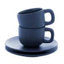 Set 2 cani espresso, 85 ml, 2410E25536, Everestus, 130 x 130 x 87 mm, Ceramica, Albastru dark
