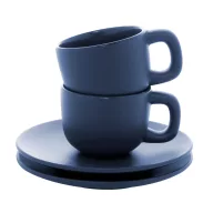   Set 2 cani espresso, 85 ml, 2410E25536, Everestus, 130 x 130 x 87 mm, Ceramica, Albastru dark