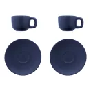 Set 2 cani espresso, 85 ml, 2410E25536, Everestus, 130 x 130 x 87 mm, Ceramica, Albastru dark