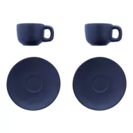   Set 2 cani espresso, 85 ml, 2410E25536, Everestus, 130 x 130 x 87 mm, Ceramica, Albastru dark