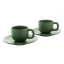 Set 2 cani espresso, 85 ml, 2410E25537, Everestus, 130 x 130 x 87 mm, Ceramica, Verde