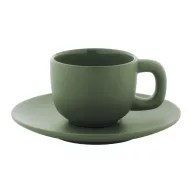   Set 2 cani espresso, 85 ml, 2410E25537, Everestus, 130 x 130 x 87 mm, Ceramica, Verde