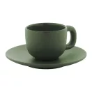 Set 2 cani espresso, 85 ml, 2410E25537, Everestus, 130 x 130 x 87 mm, Ceramica, Verde