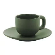   Set 2 cani espresso, 85 ml, 2410E25537, Everestus, 130 x 130 x 87 mm, Ceramica, Verde