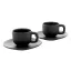 Set 2 cani espresso, 85 ml, 2410E25535, Everestus, 130 x 130 x 87 mm, Ceramica, Negru