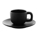 Set 2 cani espresso, 85 ml, 2410E25535, Everestus, 130 x 130 x 87 mm, Ceramica, Negru