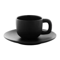   Set 2 cani espresso, 85 ml, 2410E25535, Everestus, 130 x 130 x 87 mm, Ceramica, Negru