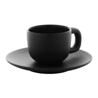   Set 2 cani espresso, 85 ml, 2410E25535, Everestus, 130 x 130 x 87 mm, Ceramica, Negru