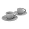 Set 2 cesti espresso 85 ml, Everestus, 2601E14870, 130x130x87 mm, Ceramica, Gri