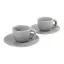Set 2 cesti espresso 85 ml, Everestus, 2601E14870, 130x130x87 mm, Ceramica, Gri