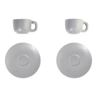   Set 2 cesti espresso 85 ml, Everestus, 2601E14870, 130x130x87 mm, Ceramica, Gri