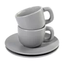 Set 2 cesti espresso 85 ml, Everestus, 2601E14870, 130x130x87 mm, Ceramica, Gri