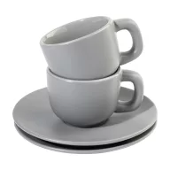   Set 2 cesti espresso 85 ml, Everestus, 2601E14870, 130x130x87 mm, Ceramica, Gri