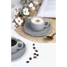 Set 2 cesti espresso 85 ml, Everestus, 2601E14870, 130x130x87 mm, Ceramica, Gri