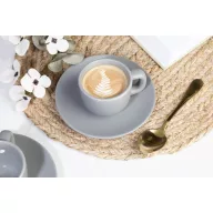   Set 2 cesti espresso 85 ml, Everestus, 2601E14870, 130x130x87 mm, Ceramica, Gri