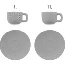 Set 2 cesti espresso 85 ml, Everestus, 2601E14870, 130x130x87 mm, Ceramica, Gri