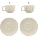 Set 2 cesti cappuccino 200 ml, Everestus, 2601E14873, 160x160x110 mm, Ceramica, Natur