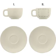   Set 2 cesti cappuccino 200 ml, Everestus, 2601E14873, 160x160x110 mm, Ceramica, Natur