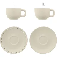   Set 2 cesti cappuccino 200 ml, Everestus, 2601E14873, 160x160x110 mm, Ceramica, Natur