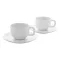 Set 2 cani cappuccino, 200 ml, 2410E25544, Everestus, 160 x 160 x 110 mm, Ceramica, Alb