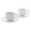 Set 2 cani cappuccino, 200 ml, 2410E25544, Everestus, 160 x 160 x 110 mm, Ceramica, Alb