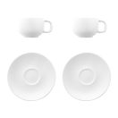 Set 2 cani cappuccino, 200 ml, 2410E25544, Everestus, 160 x 160 x 110 mm, Ceramica, Alb