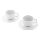 Set 2 cani cappuccino, 200 ml, 2410E25544, Everestus, 160 x 160 x 110 mm, Ceramica, Alb