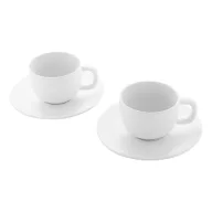   Set 2 cani cappuccino, 200 ml, 2410E25544, Everestus, 160 x 160 x 110 mm, Ceramica, Alb