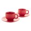 Set 2 cani cappuccino, 200 ml, 2410E25543, Everestus, 160 x 160 x 110 mm, Ceramica, Rosu