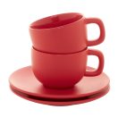 Set 2 cani cappuccino, 200 ml, 2410E25543, Everestus, 160 x 160 x 110 mm, Ceramica, Rosu