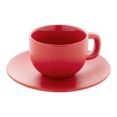 Set 2 cani cappuccino, 200 ml, 2410E25543, Everestus, 160 x 160 x 110 mm, Ceramica, Rosu