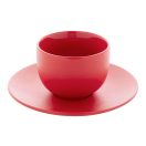 Set 2 cani cappuccino, 200 ml, 2410E25543, Everestus, 160 x 160 x 110 mm, Ceramica, Rosu