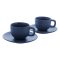Set 2 cani cappuccino, 200 ml, 2410E25541, Everestus, 160 x 160 x 110 mm, Ceramica, Albastru dark