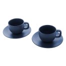 Set 2 cani cappuccino, 200 ml, 2410E25541, Everestus, 160 x 160 x 110 mm, Ceramica, Albastru dark