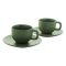 Set 2 cani cappuccino, 200 ml, 2410E25542, Everestus, 160 x 160 x 110 mm, Ceramica, Verde