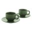 Set 2 cani cappuccino, 200 ml, 2410E25542, Everestus, 160 x 160 x 110 mm, Ceramica, Verde