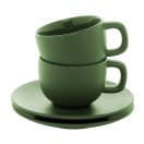 Set 2 cani cappuccino, 200 ml, 2410E25542, Everestus, 160 x 160 x 110 mm, Ceramica, Verde