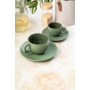 Set 2 cani cappuccino, 200 ml, 2410E25542, Everestus, 160 x 160 x 110 mm, Ceramica, Verde