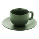 Set 2 cani cappuccino, 200 ml, 2410E25542, Everestus, 160 x 160 x 110 mm, Ceramica, Verde