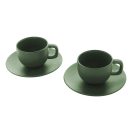 Set 2 cani cappuccino, 200 ml, 2410E25542, Everestus, 160 x 160 x 110 mm, Ceramica, Verde