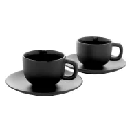   Set 2 cani cappuccino, 200 ml, 2410E25540, Everestus, 160 x 160 x 110 mm, Ceramica, Negru