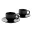 Set 2 cani cappuccino, 200 ml, 2410E25540, Everestus, 160 x 160 x 110 mm, Ceramica, Negru
